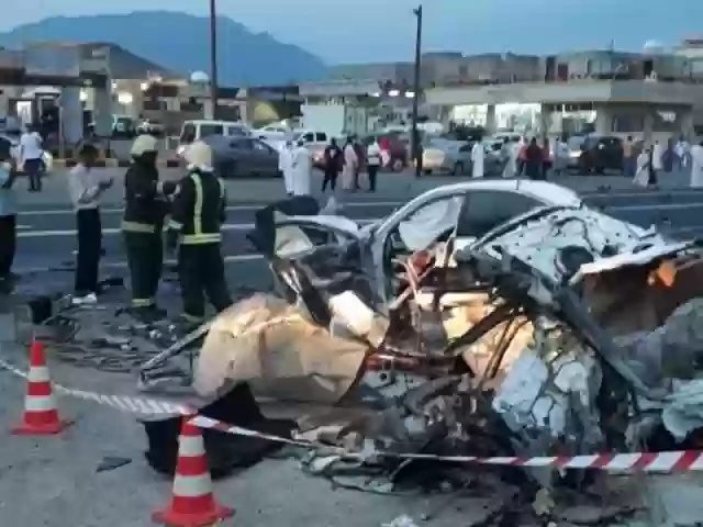 حادث المرور بمدينة الطائف