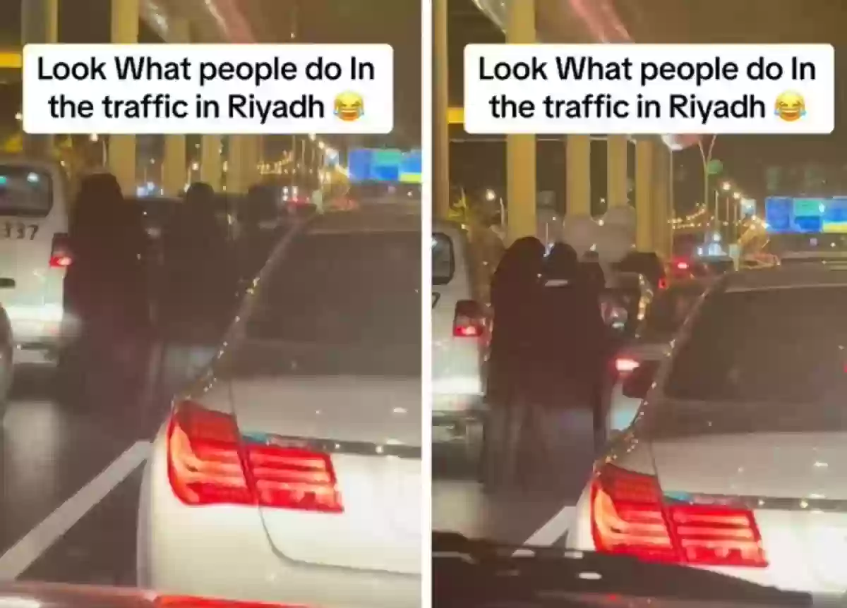 فتيات يتسببن في تعطيل المرور في الرياض بسبب عيد ميلاد